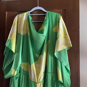 Green and Yellow Floral Jumpsuit